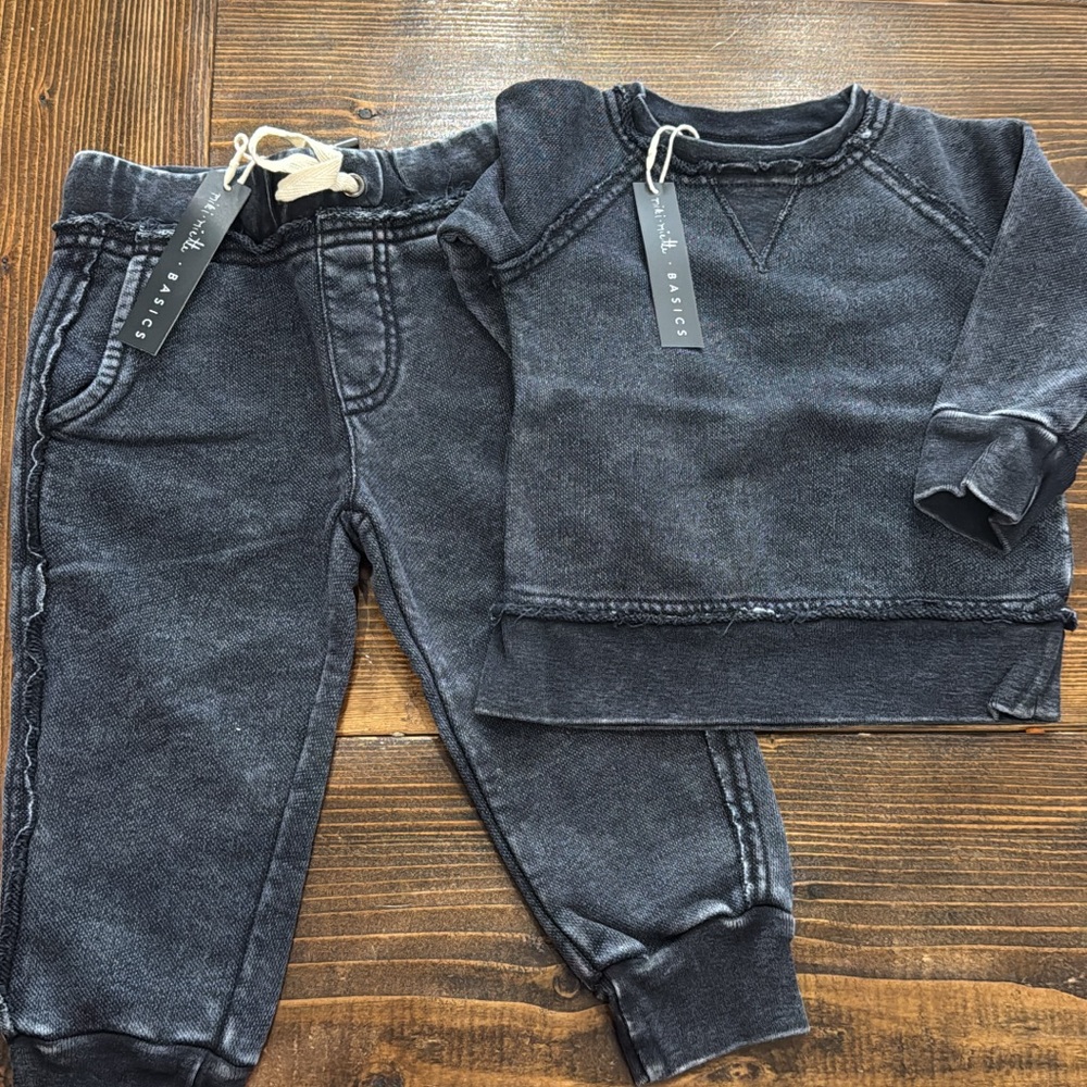 Cozy Charcoal Kids Jogger Set